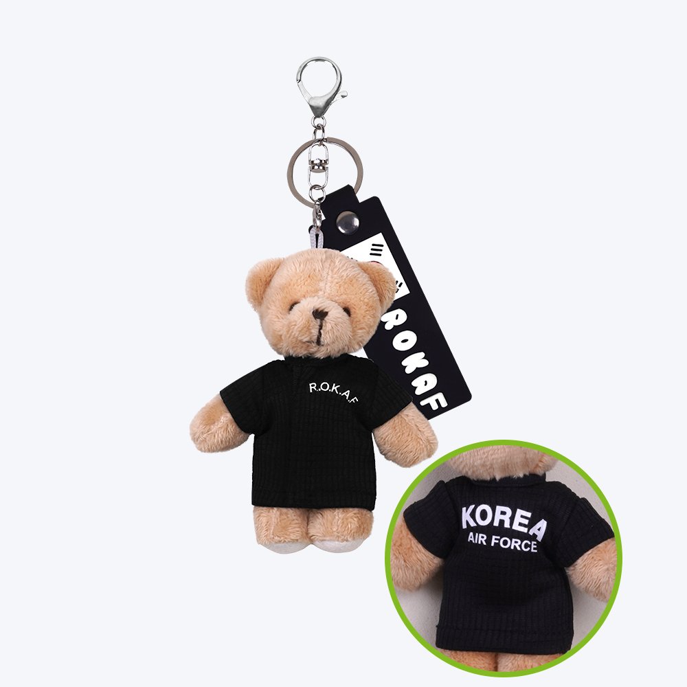 밀리베어 키링 공군 ROKAF 검정 - 군부대 군대 행사 기념품 판촉물 제작 홍보물 곰인형 상세 이미지 1