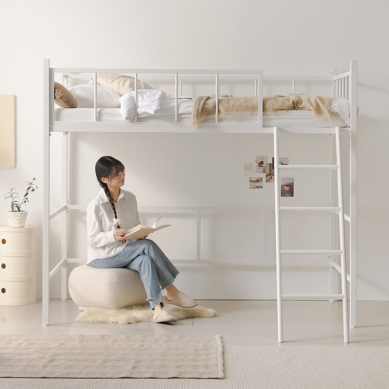 e스마트 프라임 철제 수납 2층 성인 벙커침대 SS, 프라임 벙커 A타입 화이트, 프라임 벙커 A타입 상세 이미지 1