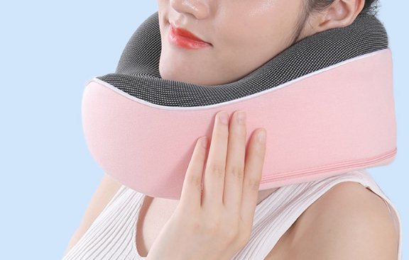 생활업글연구소 턱밑까지 받쳐주는 라운드형 목베개, 핑크 상세 이미지 2