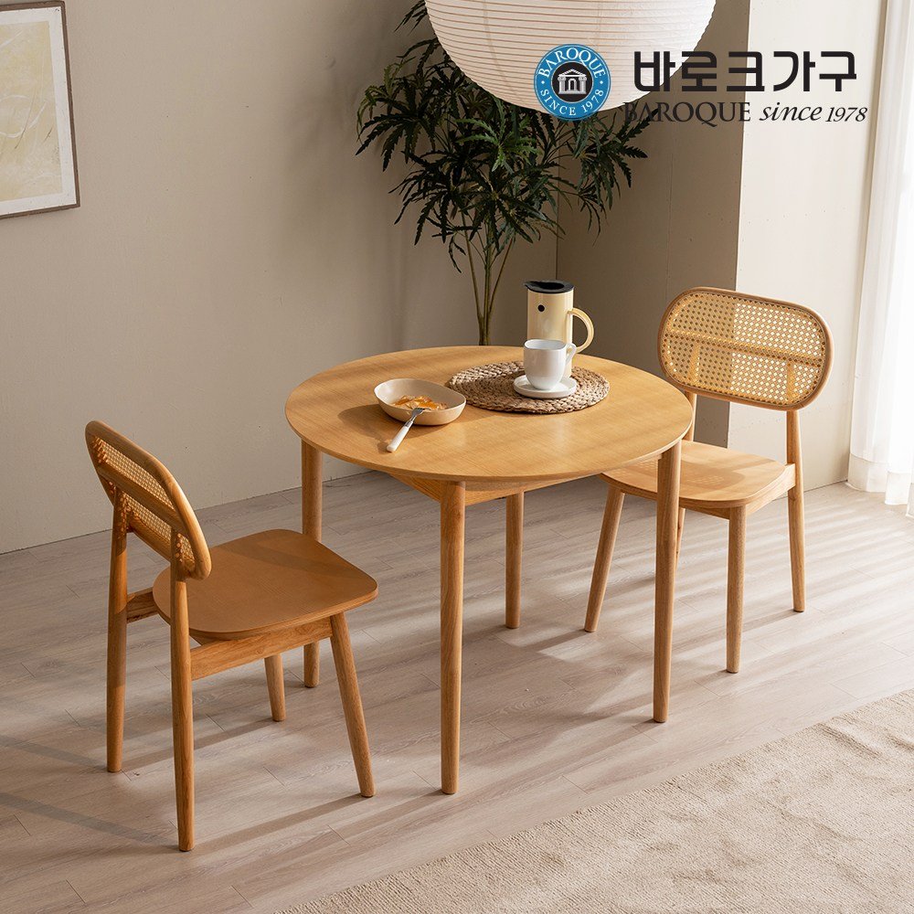바로크가구 토니 라탄 1인용 원목 식탁의자_기본형, 네추럴할인 상세 이미지 2