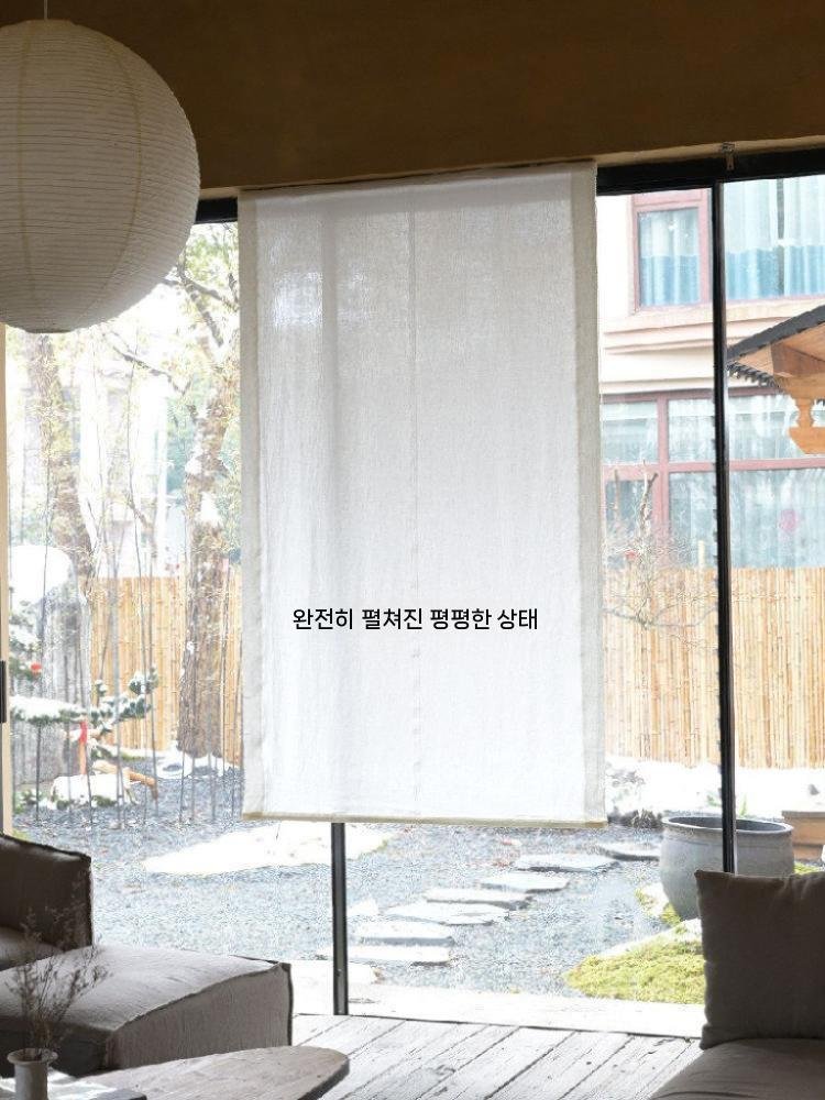 로만쉐이드 린넨 커튼 쉐이드 포인트 거실 커텐 안방 블라인드 암막 상세 이미지 2