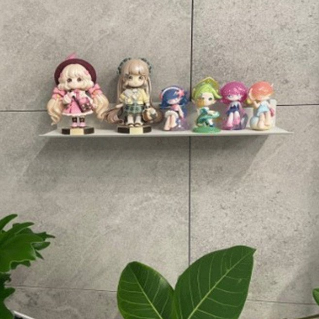 프로방스 아트월 무타공 벽걸이 벽선반 거치대, 밀크화이트