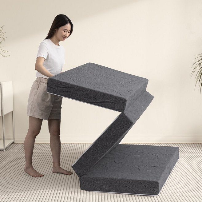 모모홈 200X110X8CM 3단 접이식 메모리폼 매트리스 휴대용 캠핑/여행용 + 가정/스튜디오 고탄력 편안한 수면 매트리스쿠폰할인
