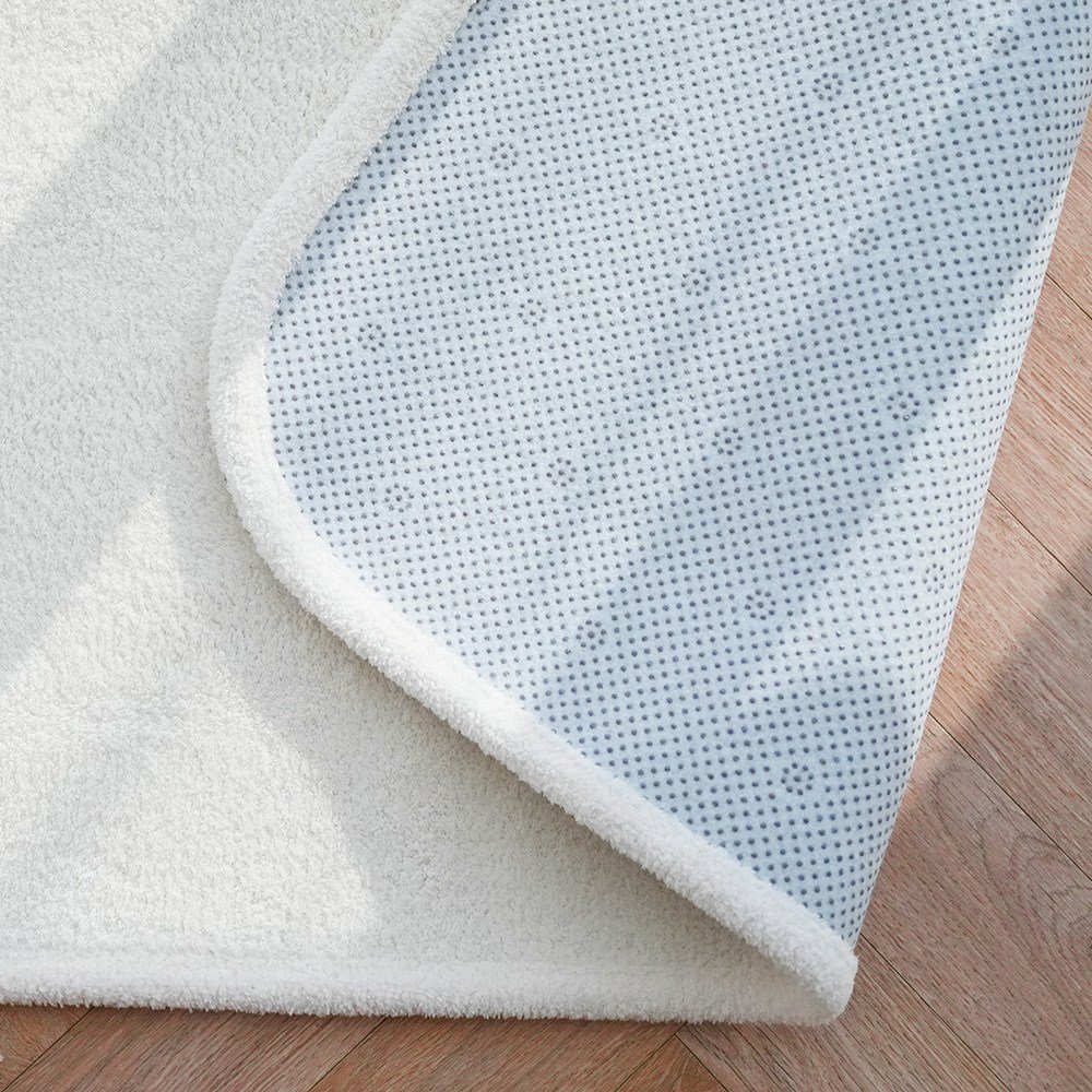 (국산)빨아쓰는 두툼한 주방 발매트 침대 미니러그 고래 구름 4셰입 50cm X 120cm, 베이지, 3.타원 50 x 120 cm 상세 이미지 1