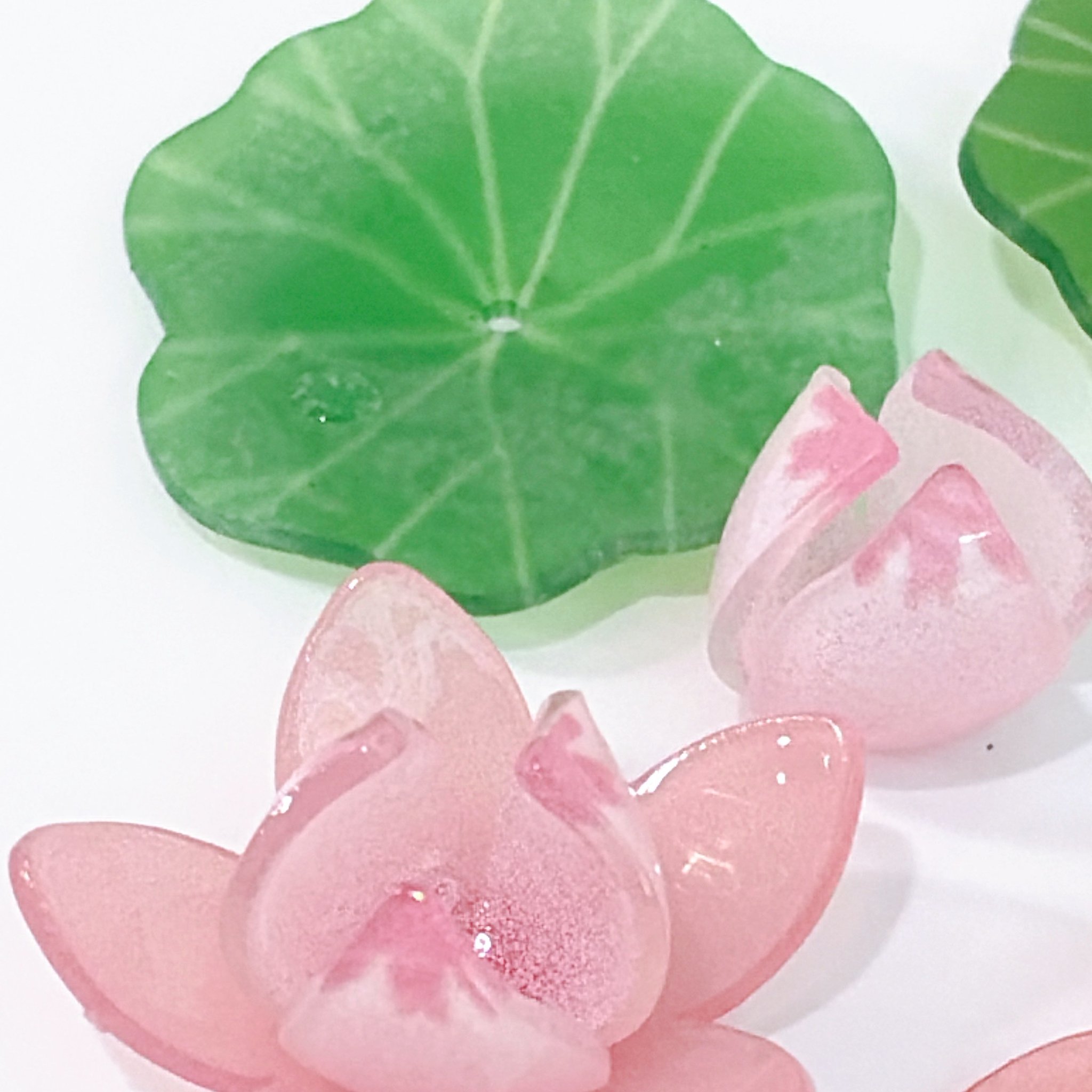 연꽃 연잎 비즈 불교 키링 악세사리 염주 팔찌 공예 만들기 DIY 부자재 재료, 1개 상세 이미지 1