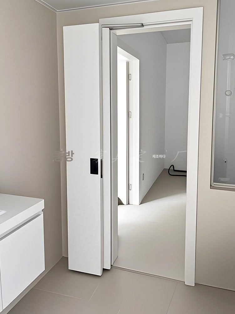 터닝도어 접이식 세탁실 맞춤화장실 동문 미닫이문 주방 접이식문 침실 히든도어, 플랫핏 커스텀 1pcs 상세 이미지 1