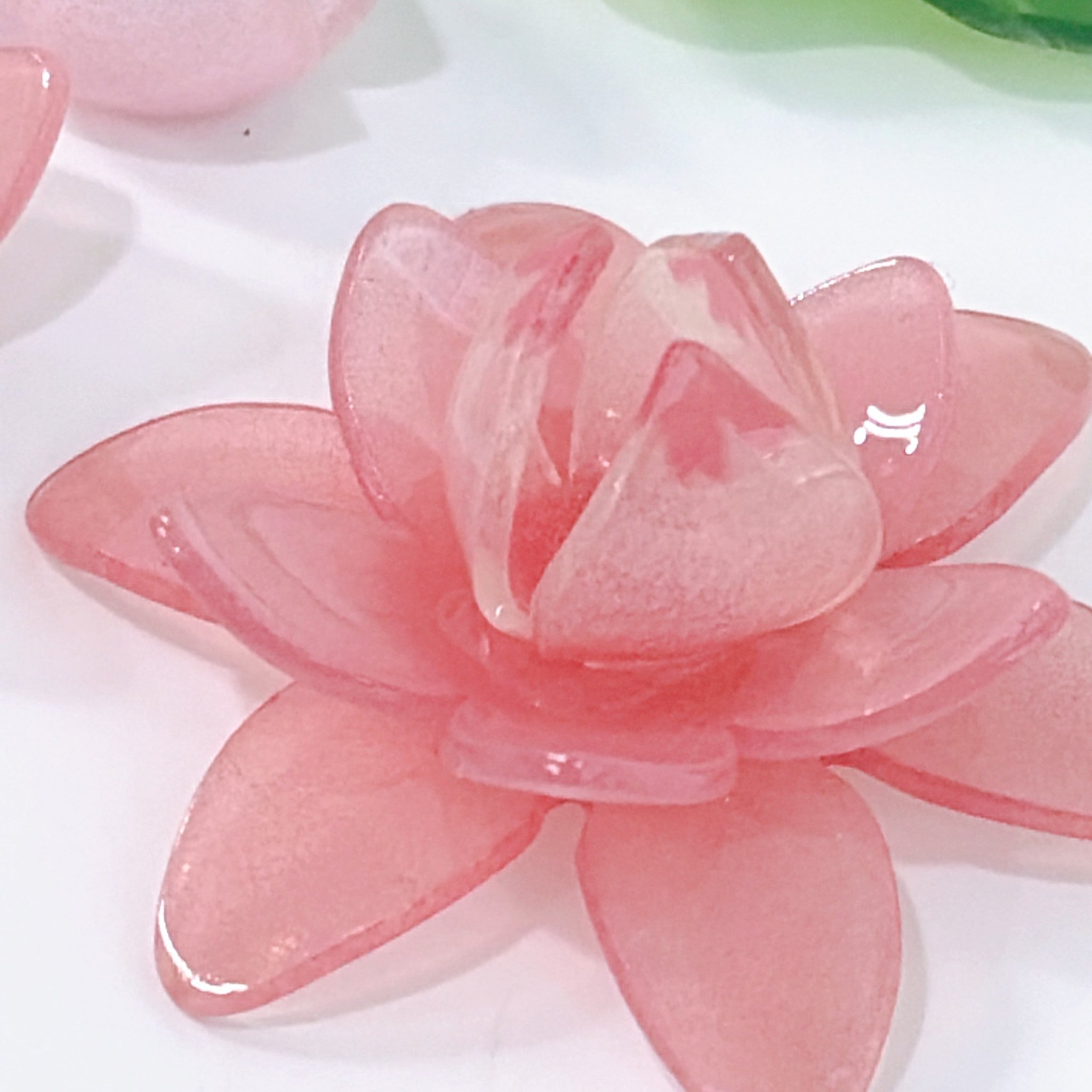연꽃 연잎 비즈 불교 키링 악세사리 염주 팔찌 공예 만들기 DIY 부자재 재료, 1개 상세 이미지 2