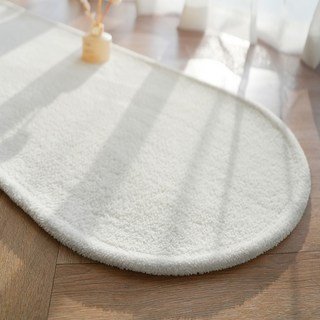 (국산)빨아쓰는 두툼한 주방 발매트 침대 미니러그 고래 구름 4셰입 50cm X 120cm, 베이지, 3.타원 50 x 120 cm