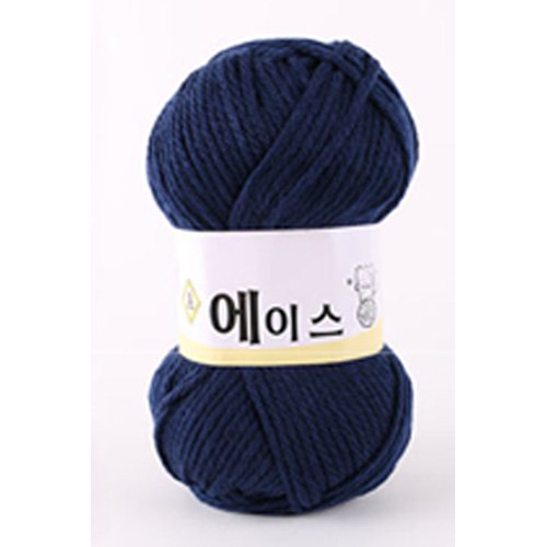 마마니트 울에이스 뜨개실 4p 목도리 DIY 세트, 1세트, 496남색 상세 이미지 2