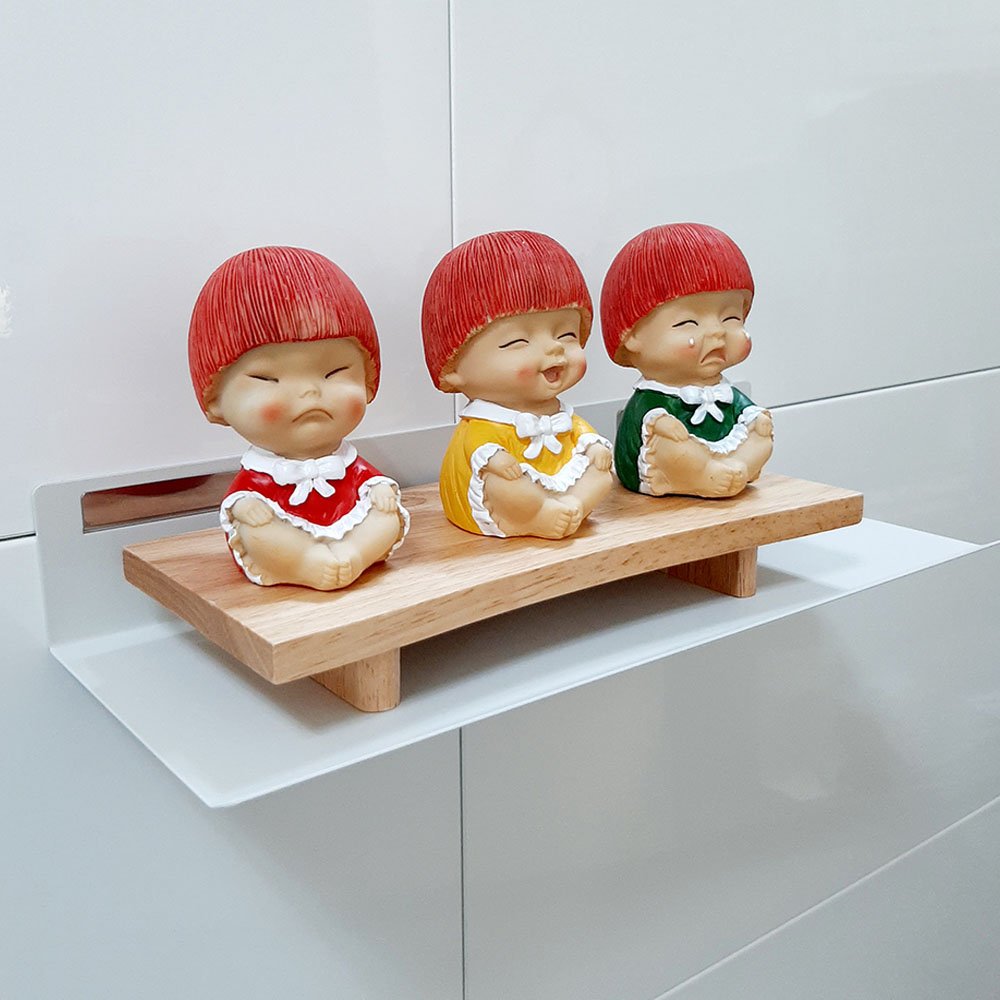 프로방스 아트월 무타공 벽걸이 벽선반 거치대, 밀크화이트 상세 이미지 2