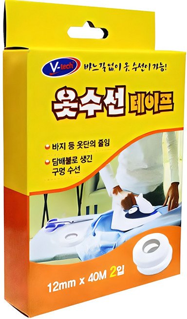 Vtech 옷수선 매직테이프 12mm x 40m 2p, 1개