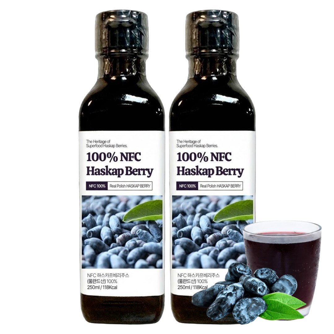 폴란드 하스카프 베리 원액 100% NFC 착즙 주스 즙, 2개, 250ml 상세 이미지 1