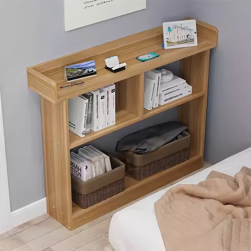 침대옆 책꽂이 길쭉한 협탁 틈새 수납장 벽쪽 선반 수납 선반, 1개, 나뭇결 100x20x95할인 상세 이미지 1