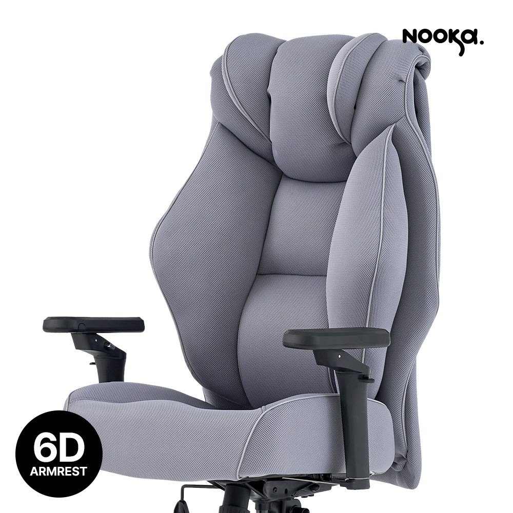 누카 3세대 커스텀체어 G900-MS 6D 컴퓨터의자 사무용 사무실 학생 메쉬 게이밍 책상의자, 그레이 상세 이미지 1