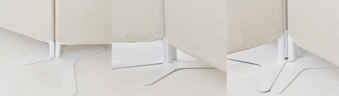 까사마루 이브 스탠드형 가림막 파티션 1200 x 25 x 1200 mm, 오트밀쿠폰할인 상세 이미지 2