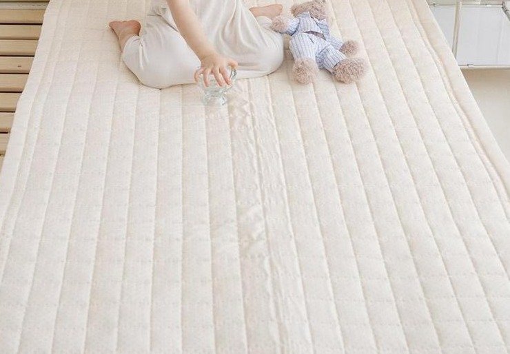 포몽드 유아용 탄탄하고 시원한 냉감 인견 쿨매트, 베이지, 1개 상세 이미지 1